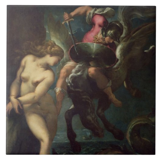 Perseus und Andromeda, c.1610 (Öl auf Leinwand) Fliese (Vorderseite)