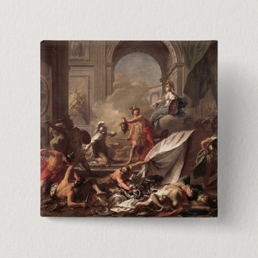 Perseus, unter dem Schutz Minerva Button (Vorderseite)