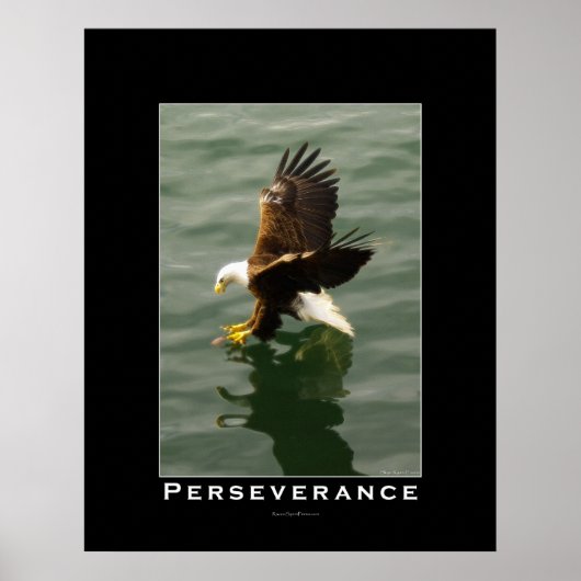 PERSEVERANCE Bald Adler Motivierend Art Poster (Vorne)
