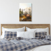 "Perseverance The Elk" 12"x18" [brighter/smaller] Leinwanddruck (Insitu (Schlafzimmer))