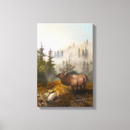 "Perseverance The Elk" 12"x18" [brighter/smaller] Leinwanddruck (Vorderseite)