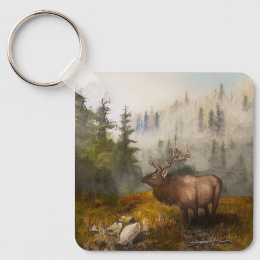 "Perseverance The Elk" Cabin Schlüsselanhänger (Vorderseite)