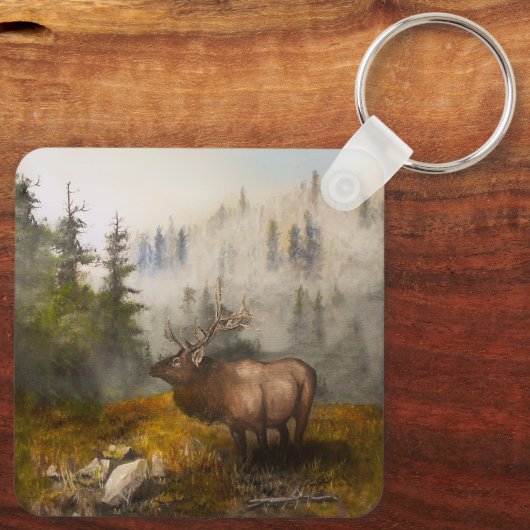 "Perseverance The Elk" Cabin Schlüsselanhänger (Rückseite)