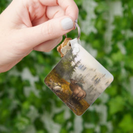 "Perseverance The Elk" Cabin Schlüsselanhänger
