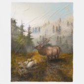 "Perseverance The Elk" Fleecedecke (Vorderseite)
