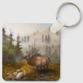 "Perseverance The Elk"-Hütte Schlüsselanhänger (Rückseite)