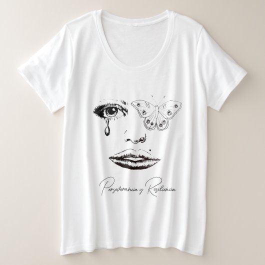 Perseverancia y Resiliencia Große Größe T-Shirt (Design vorne)