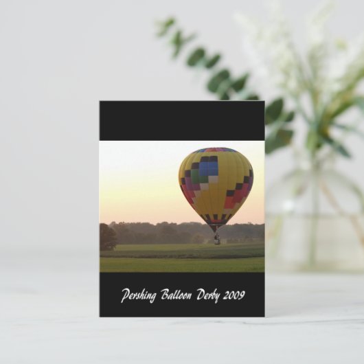 Pershing Balloon Derby 2009 Postkarte (Stehend Vorderseite)