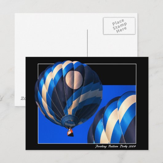 Pershing Balloon Derby 2009 Postkarte (Vorne/Hinten)