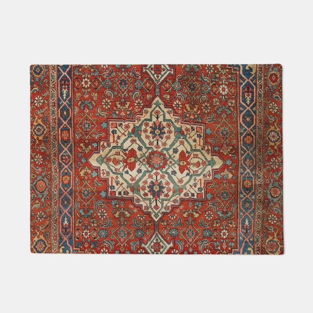 Persia Bijar Royal Red Blue Green  Fußmatte (Vorderseite)