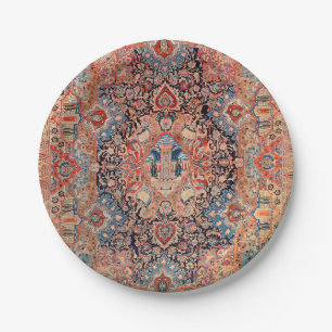 Persia Carpet Black Blue Red  Pappteller