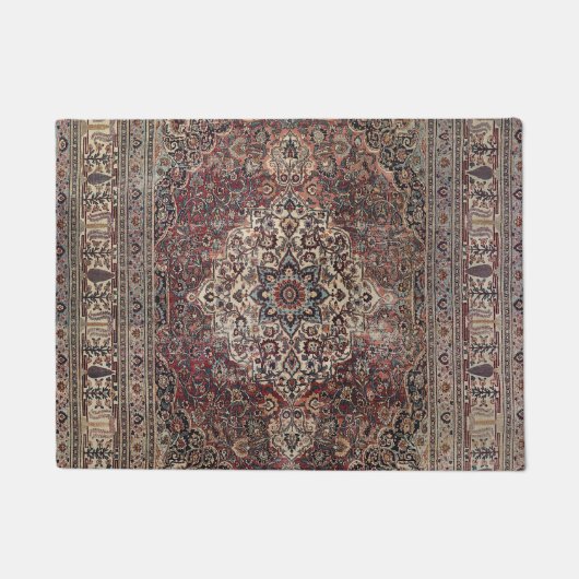 Persia Doroksh Dusty Dull Blue Gray Green  Fußmatte (Vorderseite)