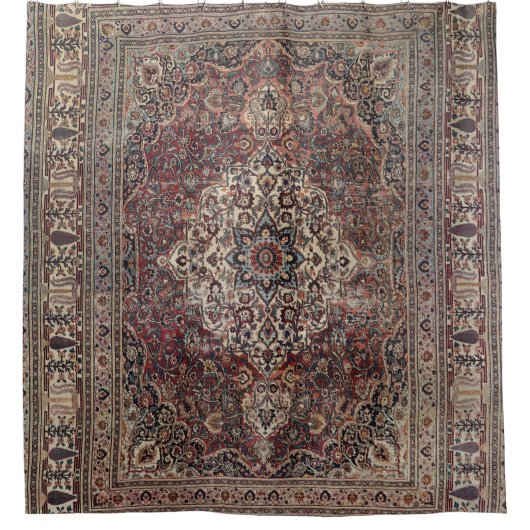 Persia Doroksh Dusty Dull Blue Grey Duschvorhang (Vorderseite)