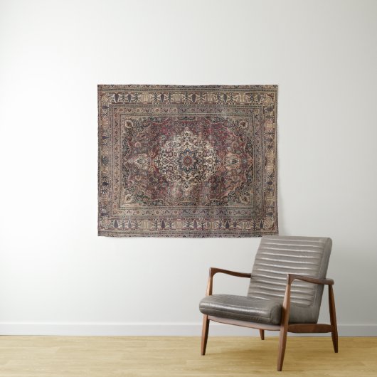 Persia Doroksh Dusty Dull Blue Grey Wandteppich (Beispiel (Horizontal))