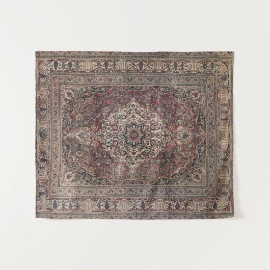 Persia Doroksh Dusty Dull Blue Grey  Wandteppich (Vorderseite (Horizontal))