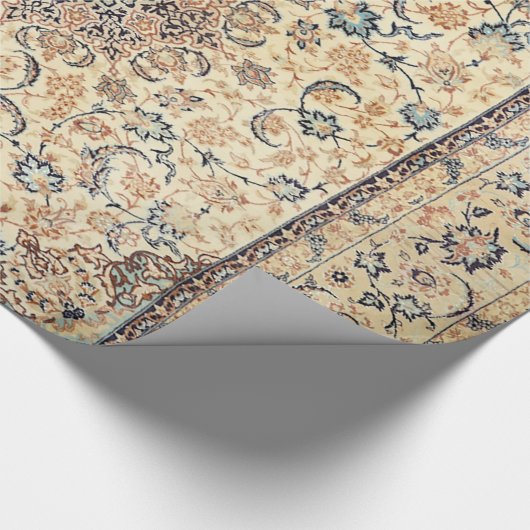 Persia Hellgelbes Dustblau Geschenkpapier (Ecke)
