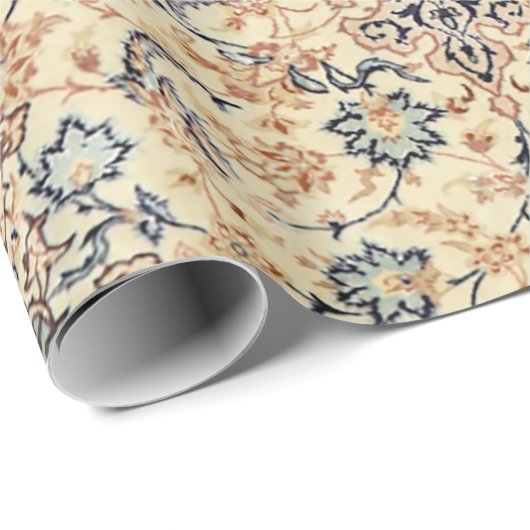 Persia Hellgelbes Dustblau  Geschenkpapier (Rolleneckpunkt)