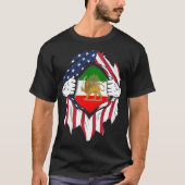 Persia Historic Iranian Flag Hands Ripping Flag  T-Shirt (Vorderseite)