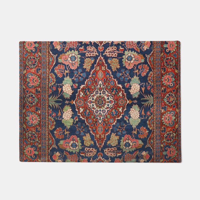 Persia Kaschan Lattice Red Medallian  Fußmatte (Vorderseite)