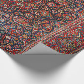 Persia Kurk Kashan Surreal Red Collage Geschenkpapier (Ecke)