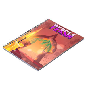 Persia Palace im warmen Abend. Notizblock