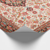 Persia Qum Tan Creme Red Geschenkpapier (Ecke)