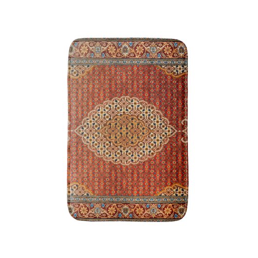 Persia Red Blue Orange Yellow Badematte (Vorderseite Vertikal)