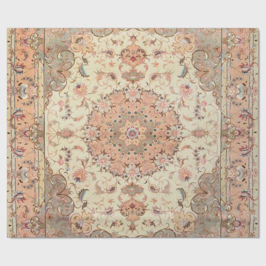 Persia Tabriz Blush Pfirsichpfirsich Geschenkpapier (Flach)