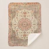 Persia Tabriz Blush Pfirsichpfirsich  Sherpadecke (Vorderseite)