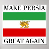 Persia wieder groß machen - Schah der Flagge des I Poster (Vorne)