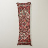 Persian Bakhtiari Deep Dark Red Tan Seitenschläferkissen (Vorderseite Vertikal)