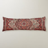 Persian Bakhtiari Deep Dark Red Tan Seitenschläferkissen (Vorderseite)