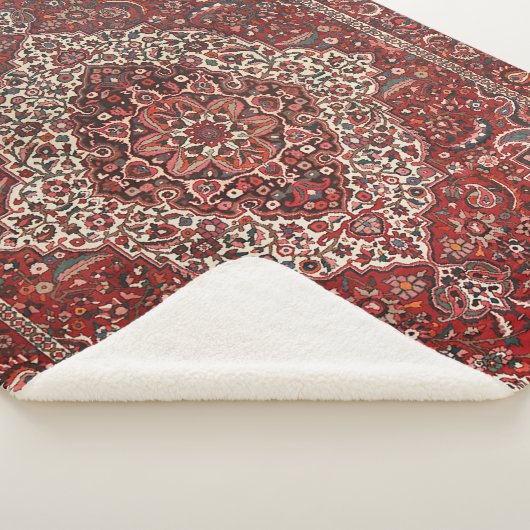 Persian Bakhtiari Deep Dark Red Tan  Sherpadecke (3/4)