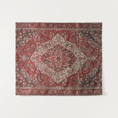 Persian Bakhtiari Deep Dark Red Tan  Wandteppich (Vorderseite (Horizontal))