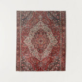 Persian Bakhtiari Deep Dark Red Tan Wandteppich (Vorderseite)