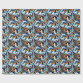 Persian Blue Agate: Oriental Luxury Texture Geschenkpapier (Flach)