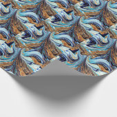 Persian Blue Agate: Oriental Luxury Texture Geschenkpapier (Ecke)
