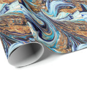 Persian Blue Agate: Oriental Luxury Texture Geschenkpapier (Rolleneckpunkt)
