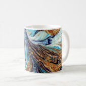 Persian Blue Agate: Oriental Luxury Texture Kaffeetasse (VorderseiteRechts)
