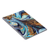 Persian Blue Agate: Oriental Luxury Texture Notizblock (Rechte Seite)
