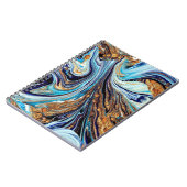 Persian Blue Agate: Oriental Luxury Texture Notizblock (Linke Seite)