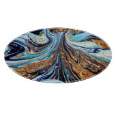 Persian Blue Agate: Oriental Luxury Texture Schneidebrett (Ecke)