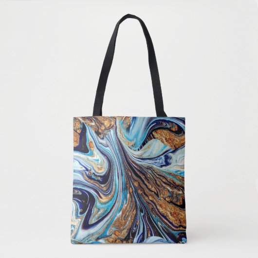 Persian Blue Agate: Oriental Luxury Texture Tasche (Vorderseite)