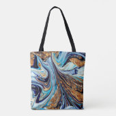 Persian Blue Agate: Oriental Luxury Texture Tasche (Rückseite)