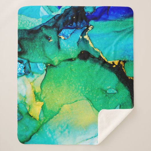 PERSIAN BLUE, chartreuse green. Very beautiful art Sherpadecke (Vorderseite)