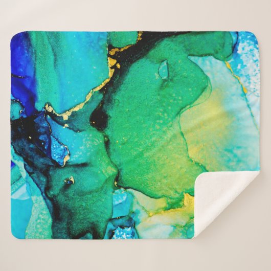 PERSIAN BLUE, chartreuse green. Very beautiful art Sherpadecke (Vorderseite (Horizontal))