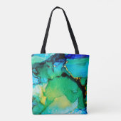 PERSIAN BLUE, Chartreuse grün. Sehr schöne Kunst Tasche (Rückseite)
