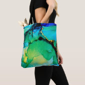PERSIAN BLUE, Chartreuse grün. Sehr schöne Kunst Tasche (Von Nahem)