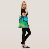 PERSIAN BLUE, Chartreuse grün. Sehr schöne Kunst Tasche (Am Model)