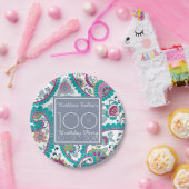 Persian Boteh Paisley 100 th Birthday Party Paper Pappteller (Party)